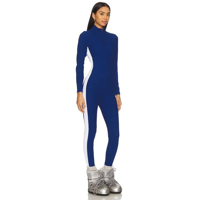 Year Of Ours 【 Thermal Longsleeve Ski Onesie Women Blue \u0026Amp; White 】 ロング衣袂・長袖 レディース 青碧 青碧 白いこと 白いこと