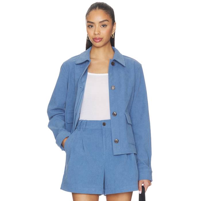 バーリー Varley 【 Carlotta Jacket Women Bijou Blue 】 Jacket 上衣 レディース 青碧 青碧