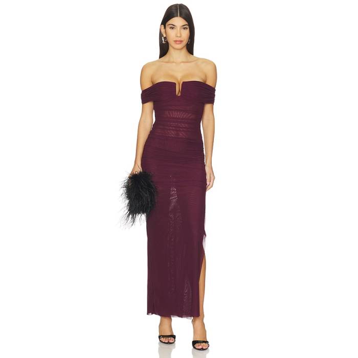 Bec + Bridge 【 Poppy Gathered Maxi Dress Women Plum 】 御召しもの レディース