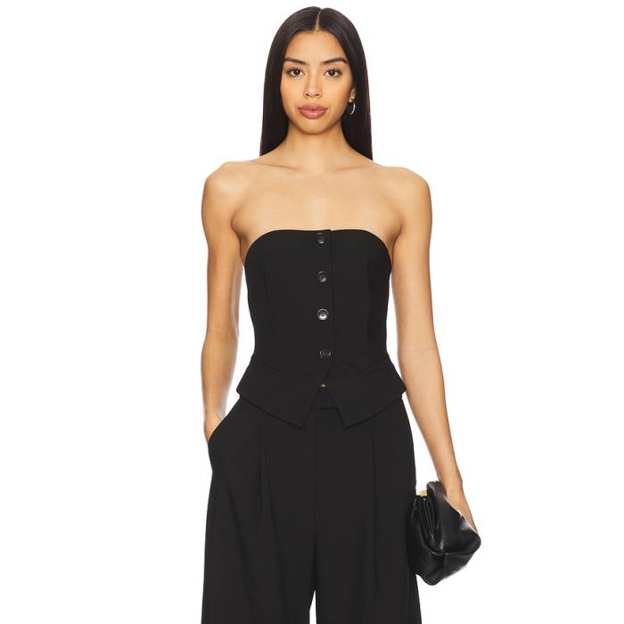 Misha 【 Alessia Top Women Black 】 レディース 黒いこと 黒いこと