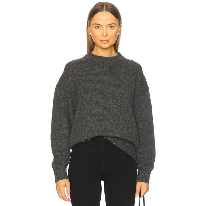 Sold Out Nyc 【 The Cashmere Signature Crew Women Charcoal 】 労働者の一団 レディース 暗灰色