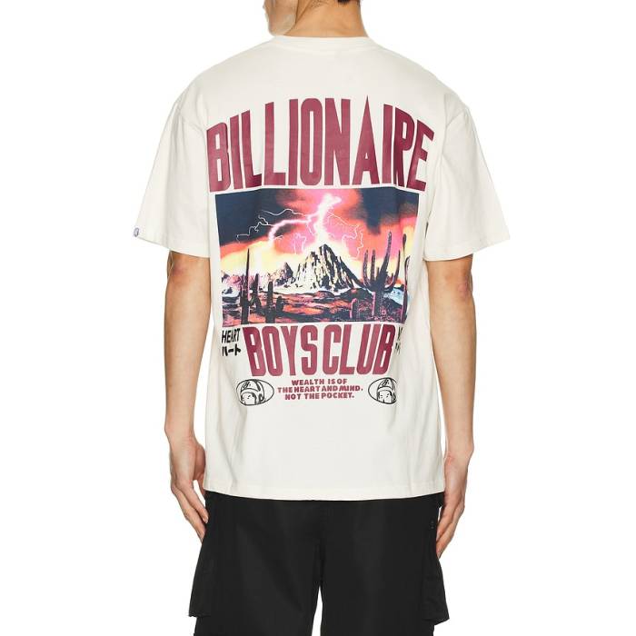 ビリオネアボーイズクラブ Billionaire Boys Club 【 Thunder Oversized Tee Men Whisper White 】 サンダー プルオーバー メンズ 白いこと 白いこと
