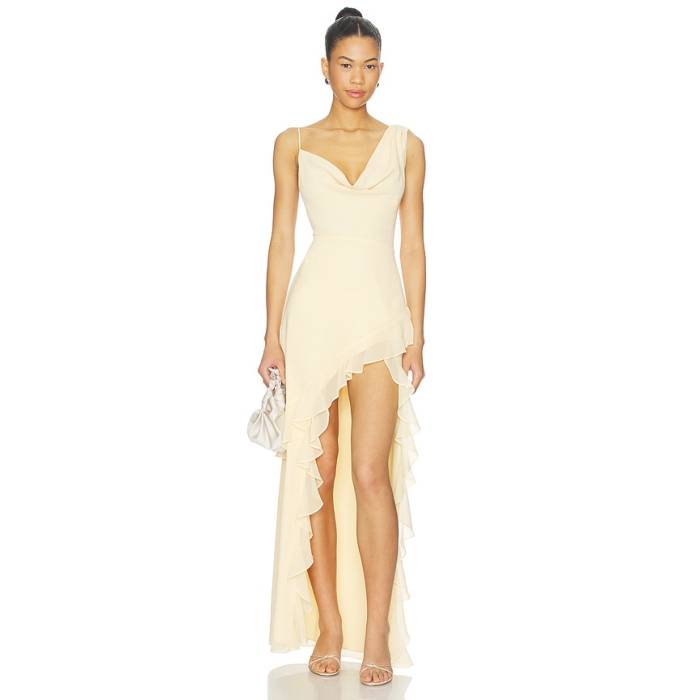 アマンダアプリチャード Amanda Uprichard 【 Ella Rose Maxi Dress Women Cornsilk 】 Rose サクラ色 お召しもの レディース