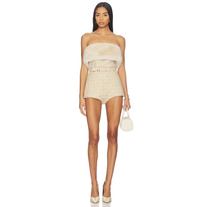 Retrofete 【 Concetta Tweed Romper Women Sand 】 ロンパース レディース 砂色・沙子