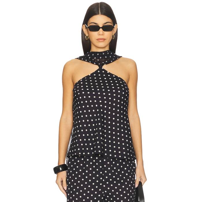 Maude Club 【 X Revolve Hendrix Top Women Black 】 レディース 黒いこと 黒いこと