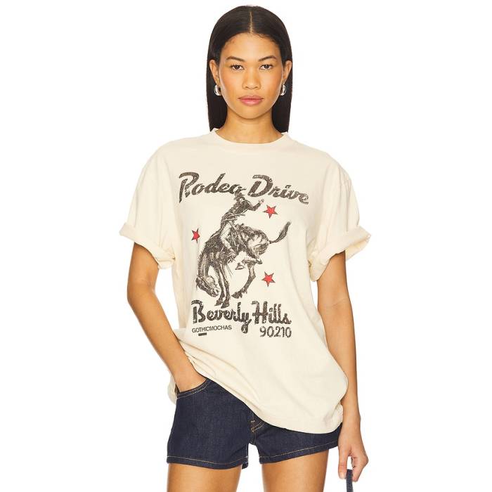 Gothicmochas 【 Rodeo Drive Tee Unisex Cream 】 プルオーバー ユニ一発やる 皮膚軟化剤