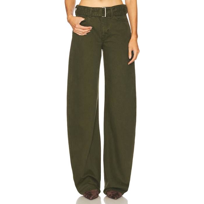 Grlfrnd 【 Belted Austen Low Rise Curve Women Dark Olive 】 ライズ レディース olive オリーブ