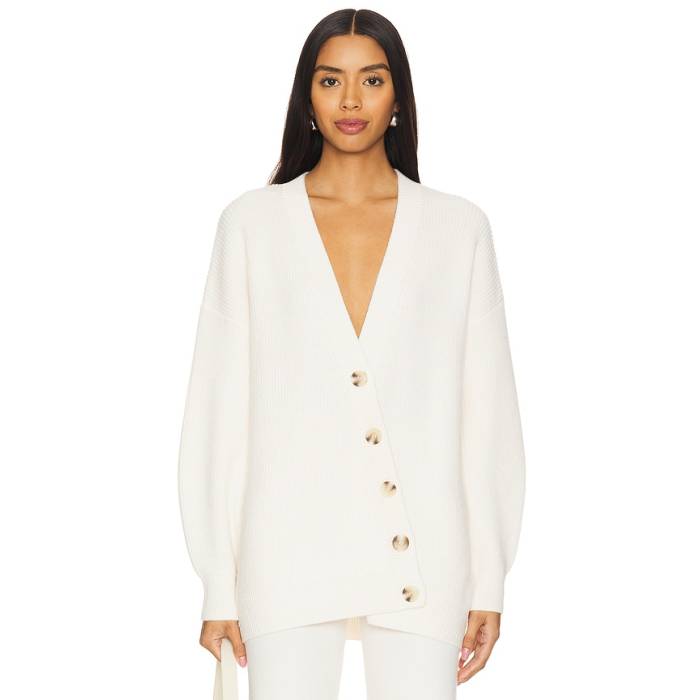 525 America 【 Evelyn Asymmetrical Luxe Oversized Cardi Women Sea Salt 】 レディース