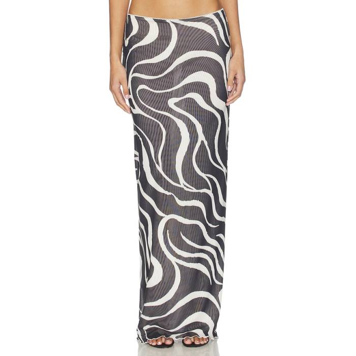 Sndys 【 Savannah Maxi Skirt Women Black Swirl 】 レディース 黒色 ブラック|スニケス