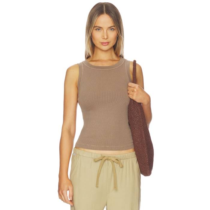 シチズンズオブヒューマニティ Citizens Of Humanity 【 Isabel Rib Tank Top Women Cocoa 】 貯蔵タンクいの一番 レディース