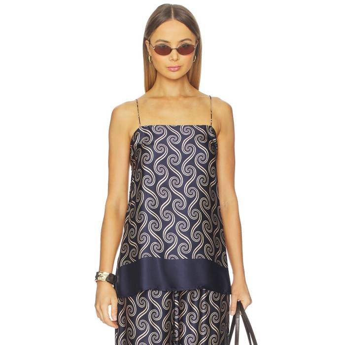 フェイスフルザブランド Faithfull The Brand 【 Aina Top Women Juanita Swirl Indigo 】 レディース 藍色・インディゴ