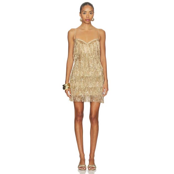 Majorelle 【 Samara Mini Dress Women Gold 】 御召しもの レディース ゴールド