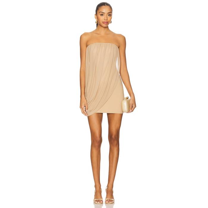 Superdown 【 Elodie Mini Dress Women Brown 】 御召しもの レディース 赤銅色 赤銅色