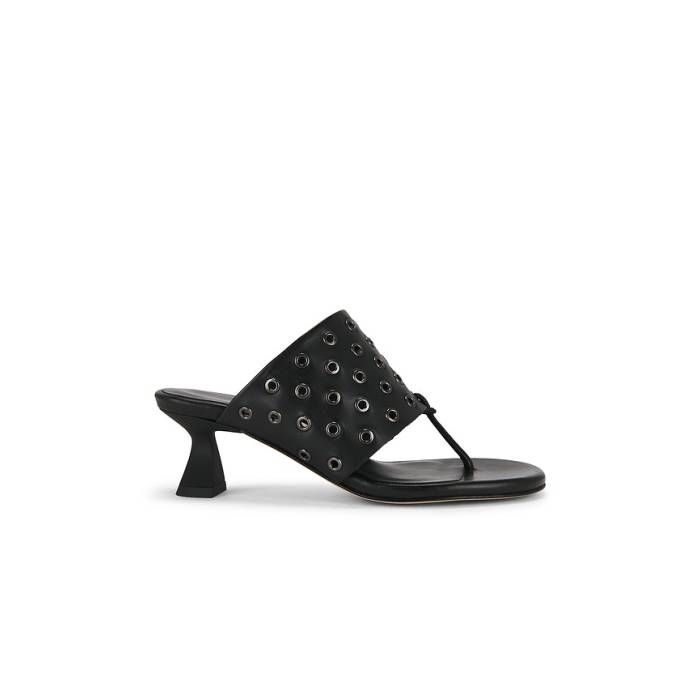 Miista 【 Cedella Eyelets Sandal Women Black 】 レディース 黒いこと 黒いこと