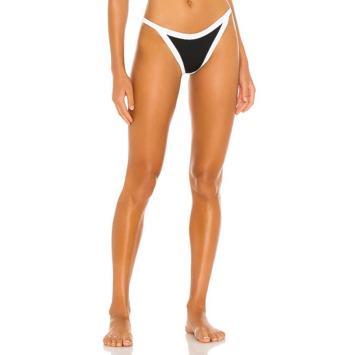 Lspace 【 Vacay Classic Bikini Bottom Women Black \u0026Amp; White 】 古典派音楽 ズボン ボトムス レディース 黒いこと 黒いこと 白いこと 白いこと