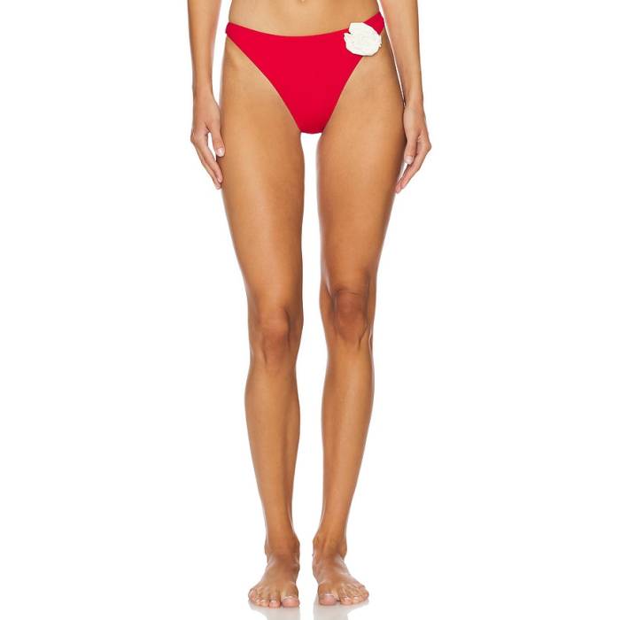 Lspace 【 Leilani Mid-Rise Bitsy Bottom Women Lipstick Red \u0026Amp; Cream 】 ズボン ボトムス レディース Red 赤・赤いこと 皮膚軟化剤
