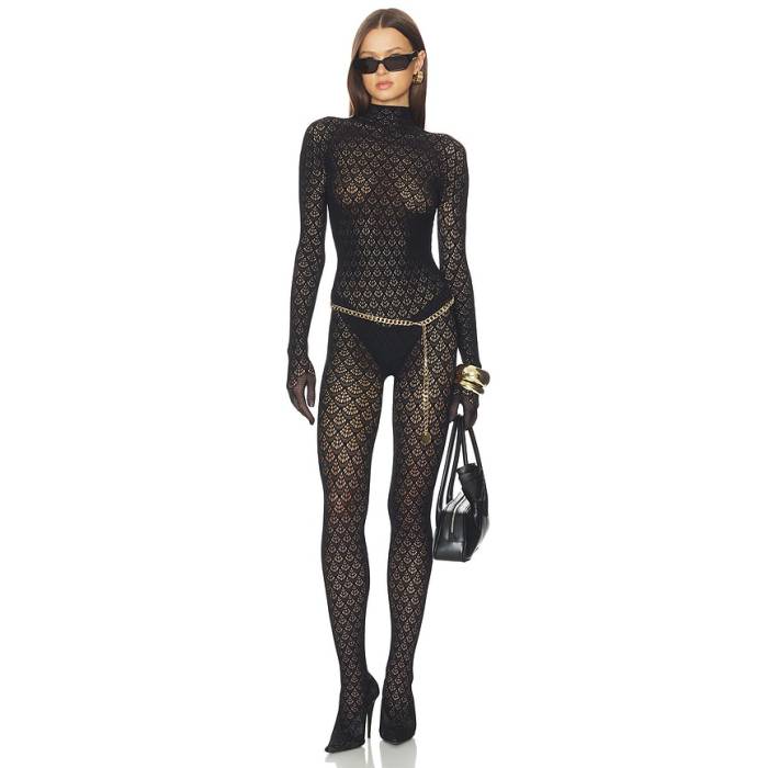 ウォルフォード Wolford 【 Mermaid Net Catsuit Women Black 】 サイバー空間 レディース 黒いこと 黒いこと