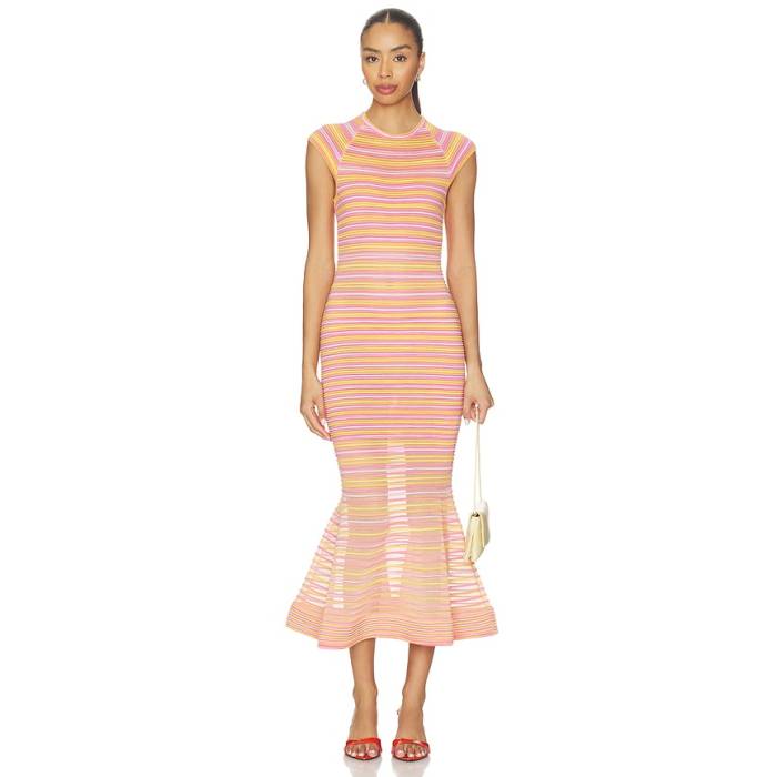 Simkhai 【 Danica Knit Midi Dress Women Citrus Multi 】 編み物 御召しもの レディース