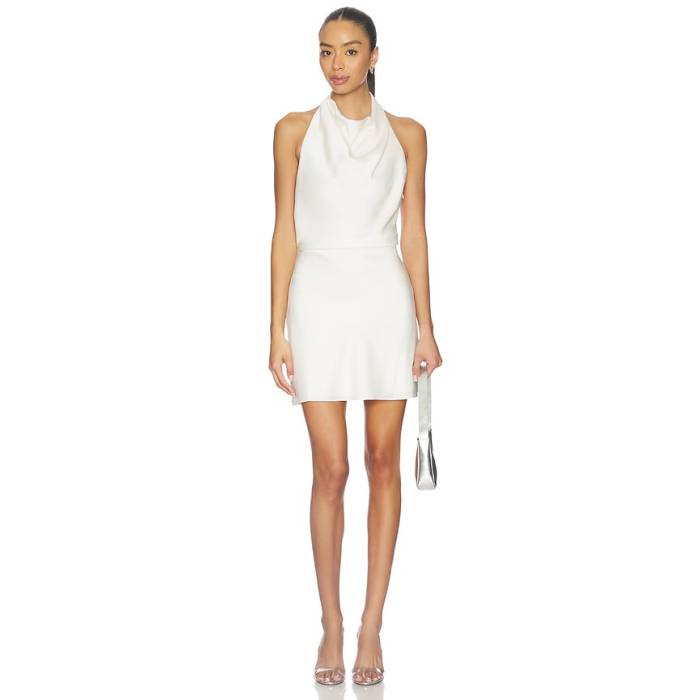 Simkhai 【 Reanna Satin Mini Dress Women Ivory 】 繻子 御召しもの レディース 象牙色