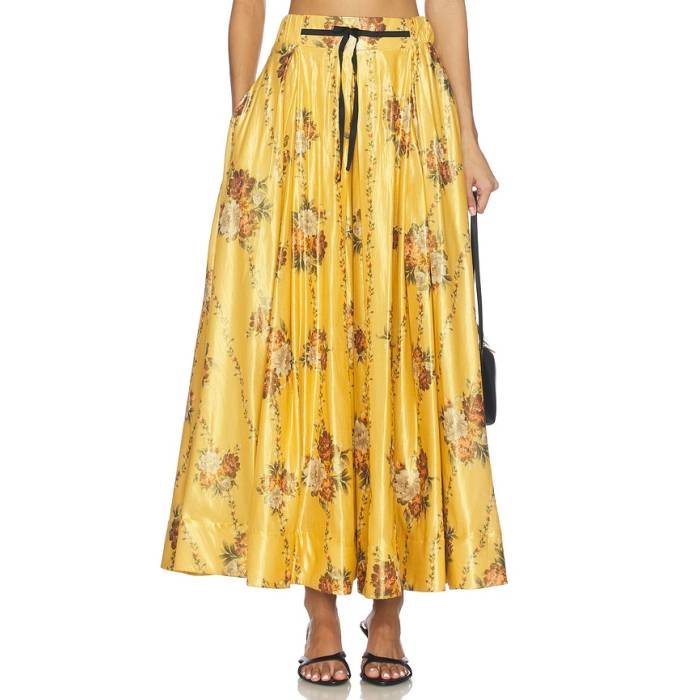 Agua By Agua Bendita 【 Delta Maxi Skirt Women Yellow 】 レディース yellow 黄味がかった・黄色