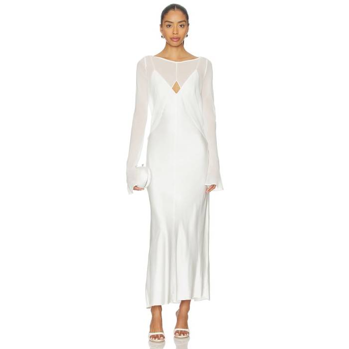 Significant Other 【 Eevie Long Sleeve Maxi Dress Women Ivory 】 Sleeve 捩り お召しもの レディース 象牙色