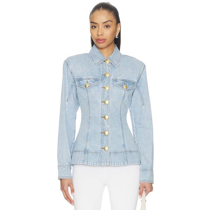 Aje 【 Tia Denim Shirt Women Light Wash Blue 】 ジーンズ レディース 青碧 青碧