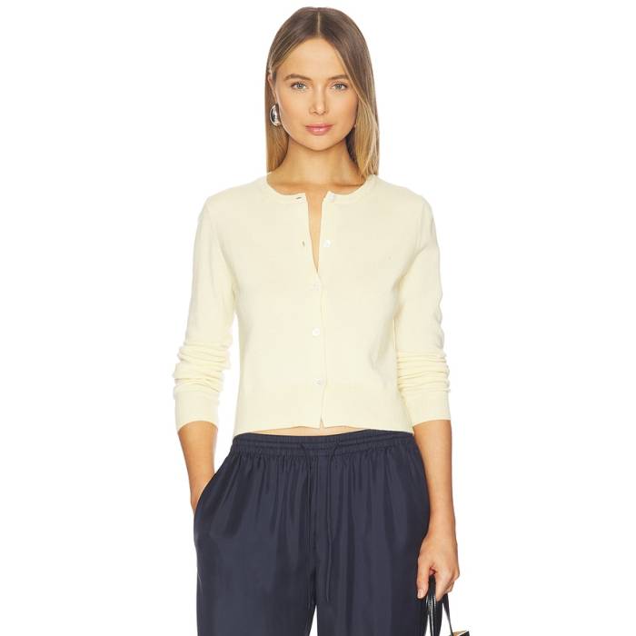 W. Cashmere 【 Fiorella Cardigan Women Butter Yellow 】 ジレー レディース yellow 黄味がかった・黄色