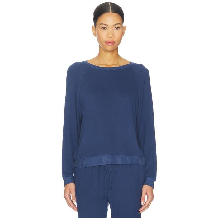エバージェイ Eberjey 【 Cozy Time Crew Neck Pullover Women Navy 】 タイム クルー レディース 紺色 ネイビー|スニケス