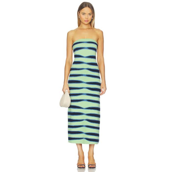 The Wolf Gang 【 Kazia Maxi Dress Women Aquamarine 】 お召しもの レディース 青緑色