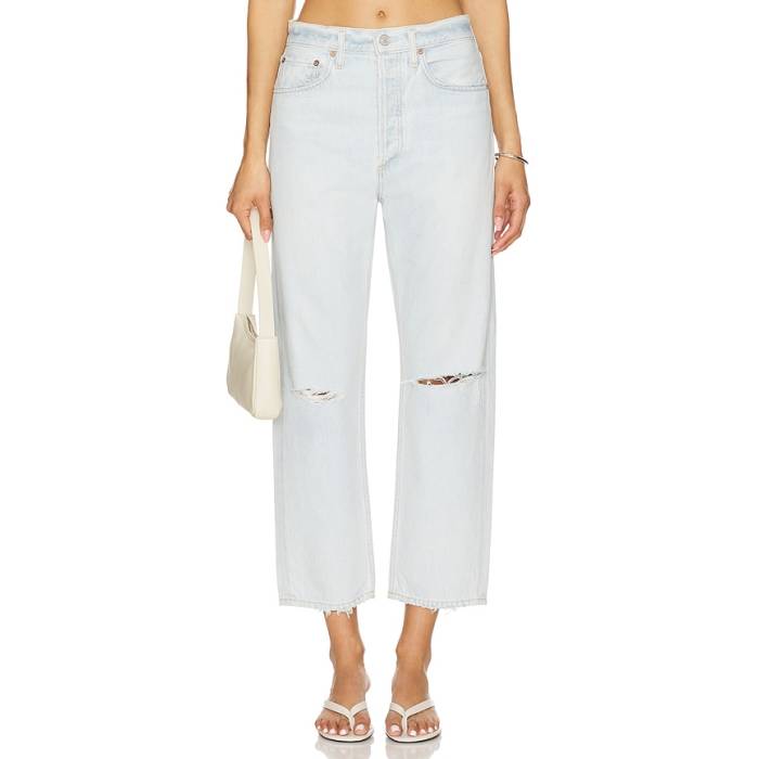 Agolde 【 90\u0027S Crop Loose Straight Jeans Women Requiem 】 Crop クロップ デニム レディース パンツ-レディースファッション