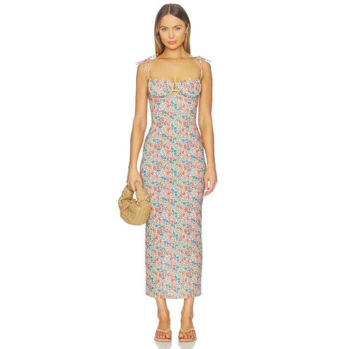 モンシー Montce 【 Petal Long Slip Dress Women Florencia Floral 】 御召しもの レディース