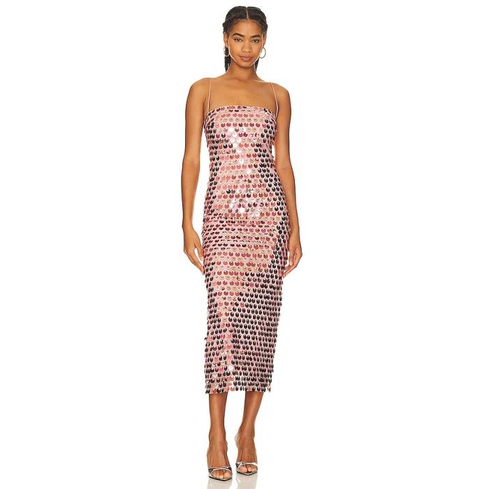 The New Arrivals By Ilkyaz Ozel 【 Phoenix Midi Dress Women Sa Sal Rossa 】 アリゾナ州の州都 御召しもの レディース