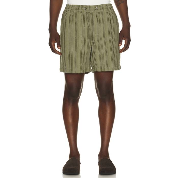 Marine Layer 【 6" Saturday Dobby Stripe Short Men Olive 】 Stripe ストライプ メンズ olive オリーブ｜スニケス