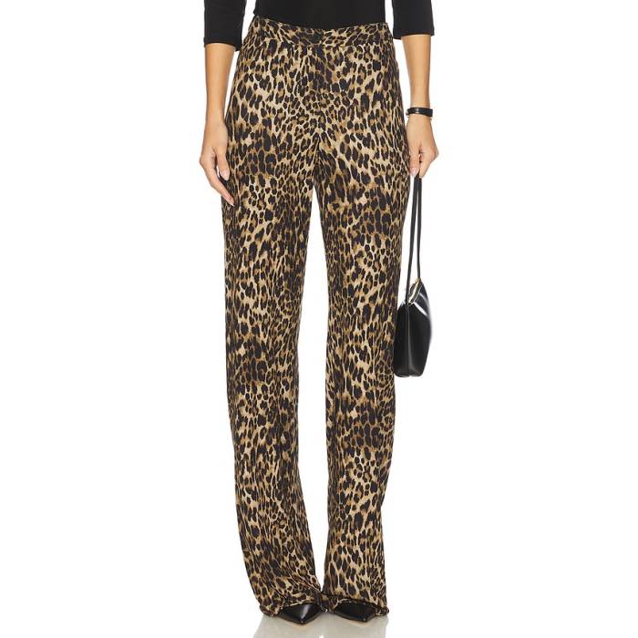 ニリ 置き目タン Nili Lotan 【 Kiana Jersey Pant Women Vintage Leopard Print 】 プルオーバー ズボン下 レディース vintage ビンテージ・ヴィンテージ ヒョウ柄 レオパード