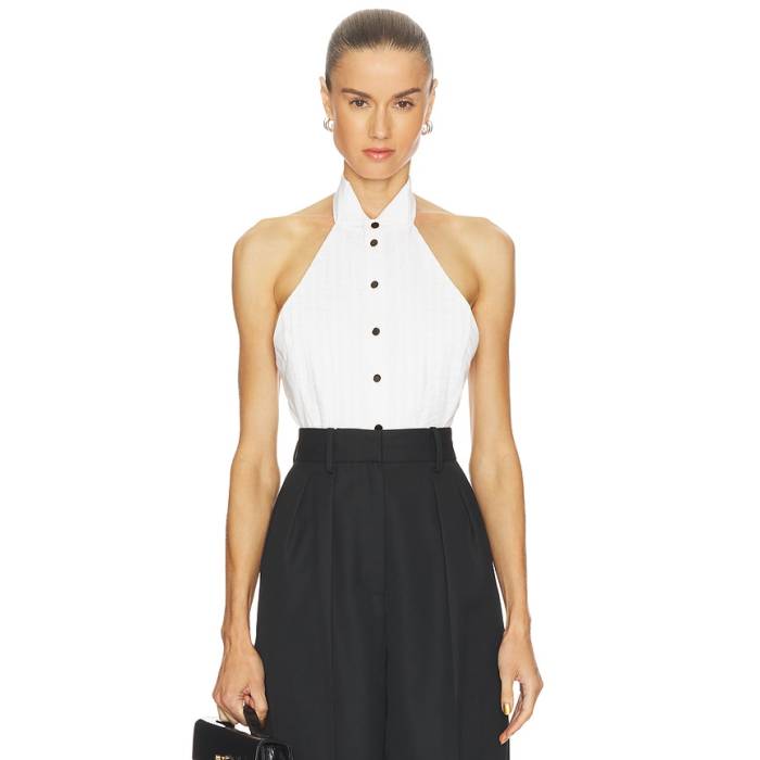 Ronny Kobo 【 Delilah Bodysuit Women White 】 上半身背広 レディース 白いこと 白いこと