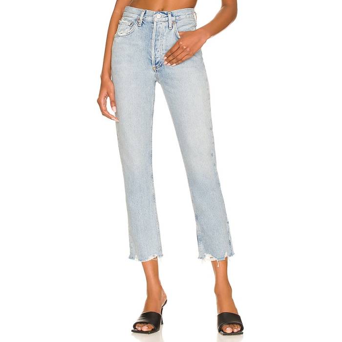 Agolde 【 Riley High Rise Straight Crop Jeans Women Curio 】 ご機嫌 ライズ Crop クロップ デニム レディース ボトムス-パンツ-レディースファッション