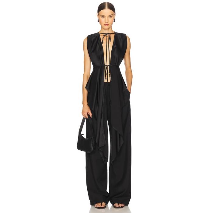 ヘルムートラング Helmut Lang 【 Scarf Drape Top Women Black 】 えり巻き レディース 黒いこと 黒いこと
