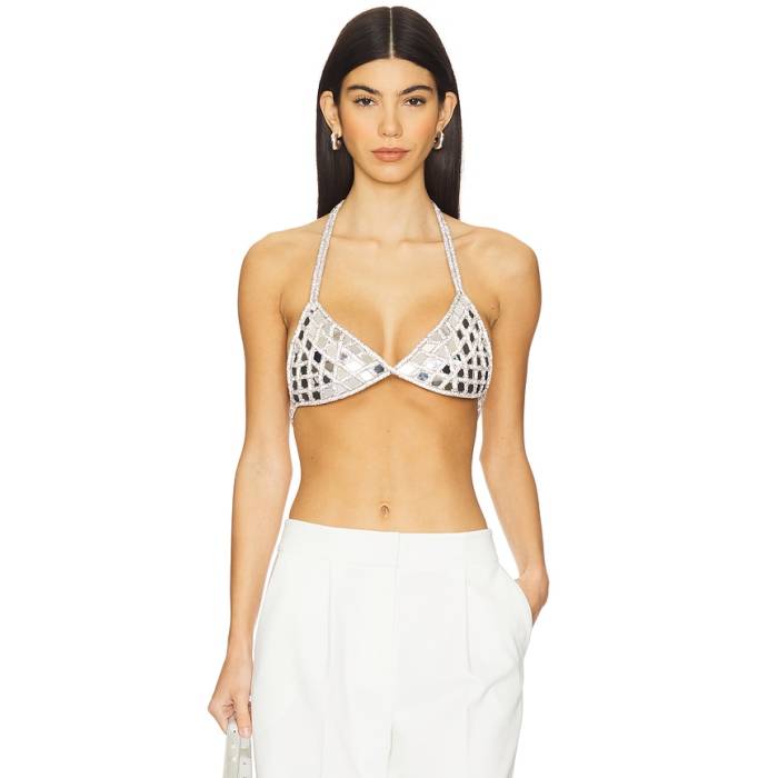 Nue Studio 【 Mirror Triangle Bra Women Crystal 】 レディース