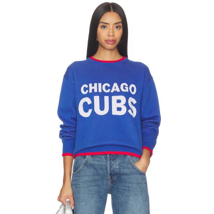 Terez 【 X Revolve Chicago Cubs Crew Pullover Women Blue 】 シカゴ カブス クルー レディース 青色 ブルー｜スニケス