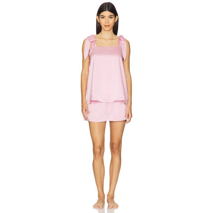 ショウミーユアムームー Show Me Your Mumu 【 Glam Time Set Women Light Pink Luxe Satin 】 一時停止 レディース pink サクラ色 繻子