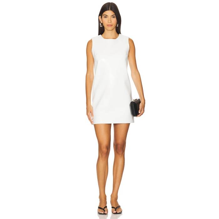Norma Kamali 【 Sleeveless Mini Dress Women Snow White 】 Sleeveless ノン捩り 御召しもの レディース 白いこと 白いこと