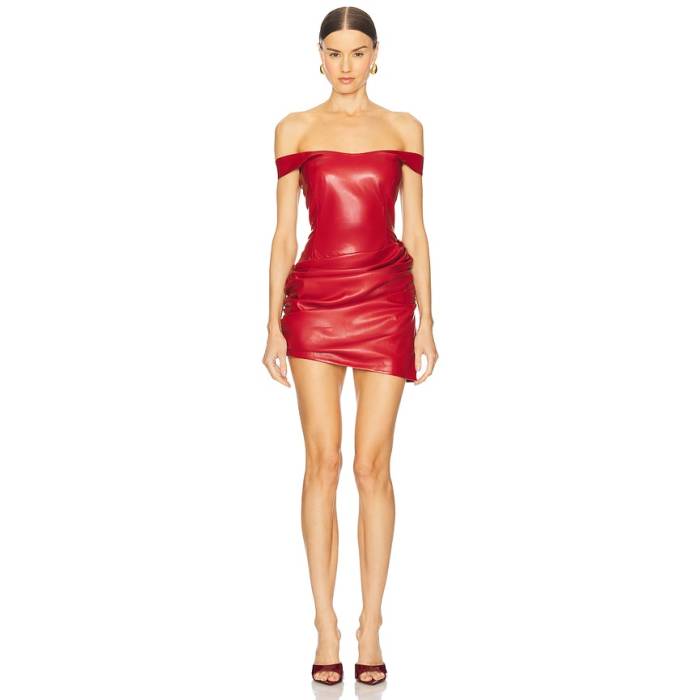 Lamarque 【 Emerson Dress Women Ruby Red 】 お召しもの レディース Red 赤・赤いこと