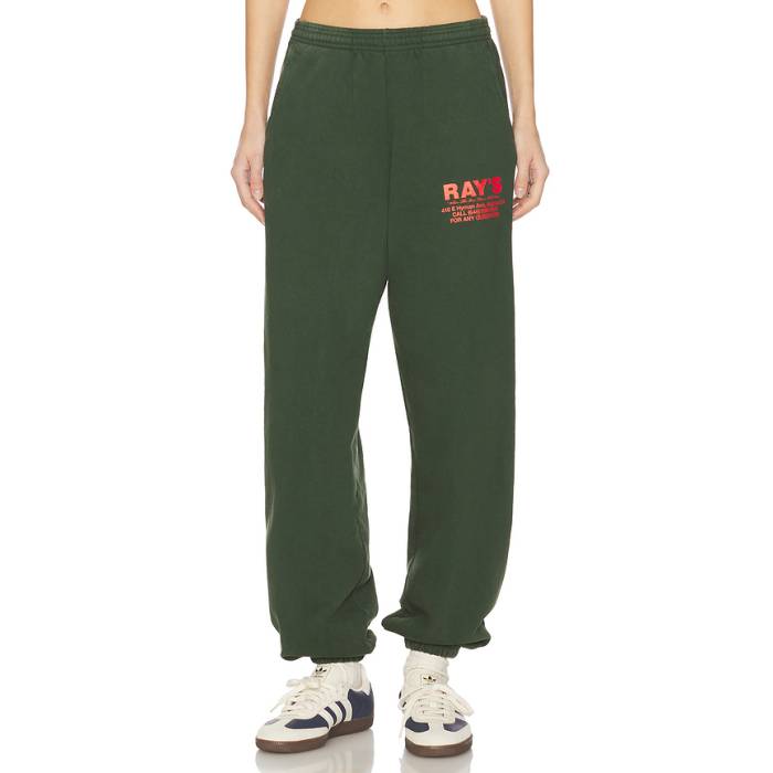 Ray\u0027s 【 X Revolve Pine Sweatpant Unisex Green 】 ユニ一発やる green 緑・緑であること レディースファッション-パンツ-ボトムス