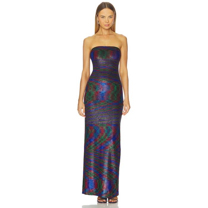 Missoni 【 Long Dress Women Green \u0026Amp; Red Tones 】 御召しもの レディース green 緑・緑であること Red 赤・赤いこと