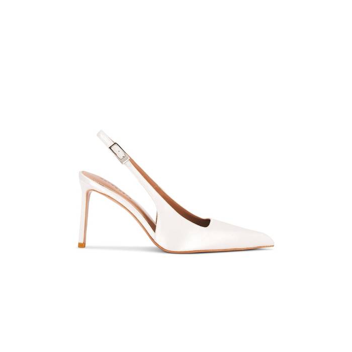 Retrofete 【 Evelyn Satin Sling Back Women White 】 繻子 レディース 白いこと 白いこと