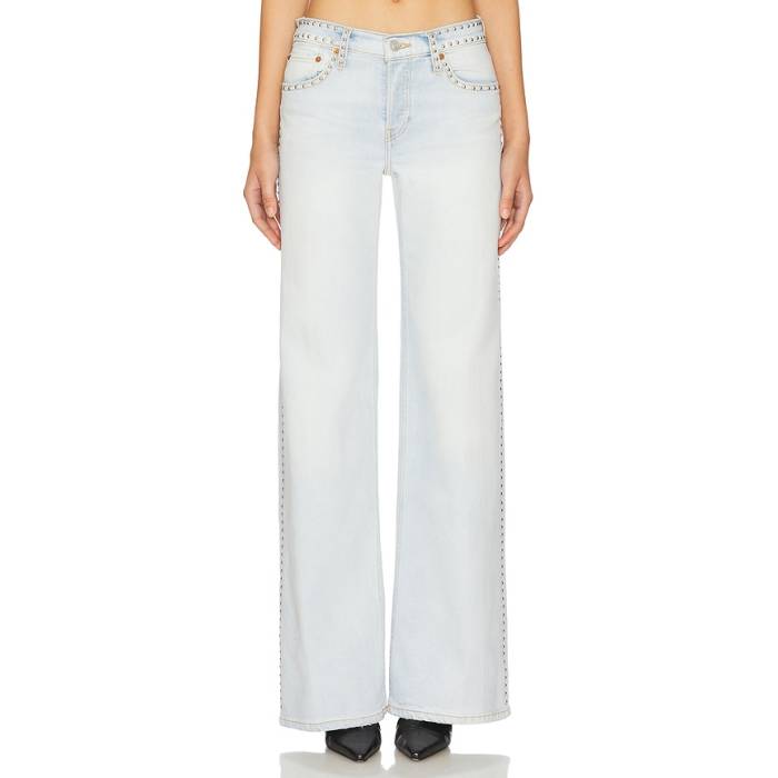 Re/Done 【 Originals Mid Rise Wide Leg Jeans Women Acqua 】 オリジナルス ミッド ライズ デニム レディース レディースファッション-ボトムス-パンツ
