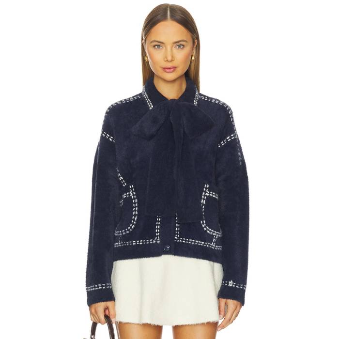 Essentiel Antwerp 【 Ihoops Cardigan Women Navy 】 ジレー レディース 紺色 米国海軍