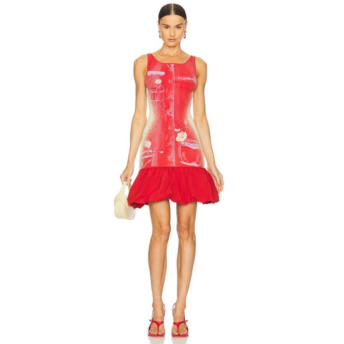 Ph5 【 Daphne Reversible Tank Dress Women Marquee Red 】 リヴァーシブル 貯蔵タンクとっ始め 御召しもの レディース Red 赤・赤いこと