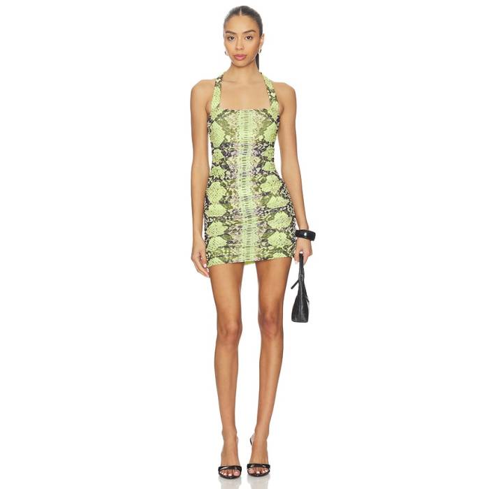 Afrm 【 Bonnie Dress Women Lime Snake 】 ドレス レディース ライム｜スニケス