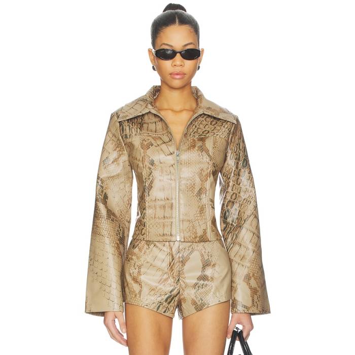 By.dyln 【 Gisella Jacket Women Scale Print 】 Jacket 上衣 レディース
